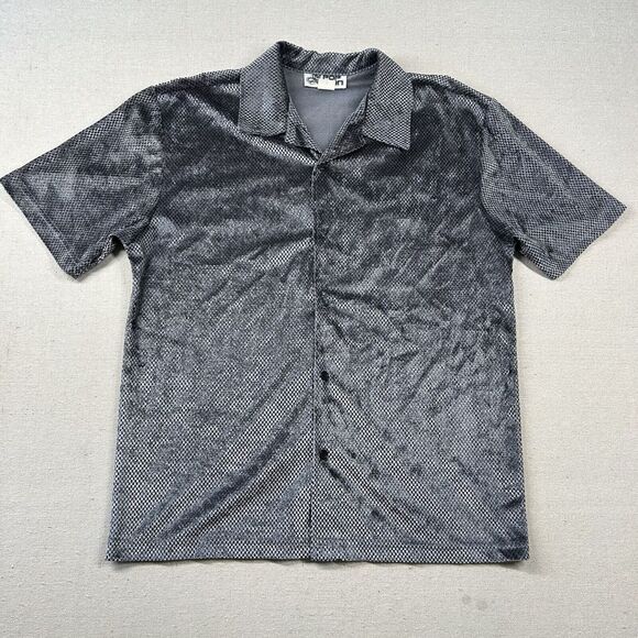 Other - Vintage Pop Icon Shirt‎ Mens M Y2K Rave Disco Textured Stretch Velvet Gadzooks